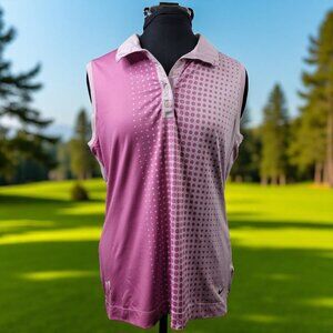 🏌️‍♀️ Nike Golf Sleeveless Polo Shirt Women’s M | Pink Dri-FIT Performance Top